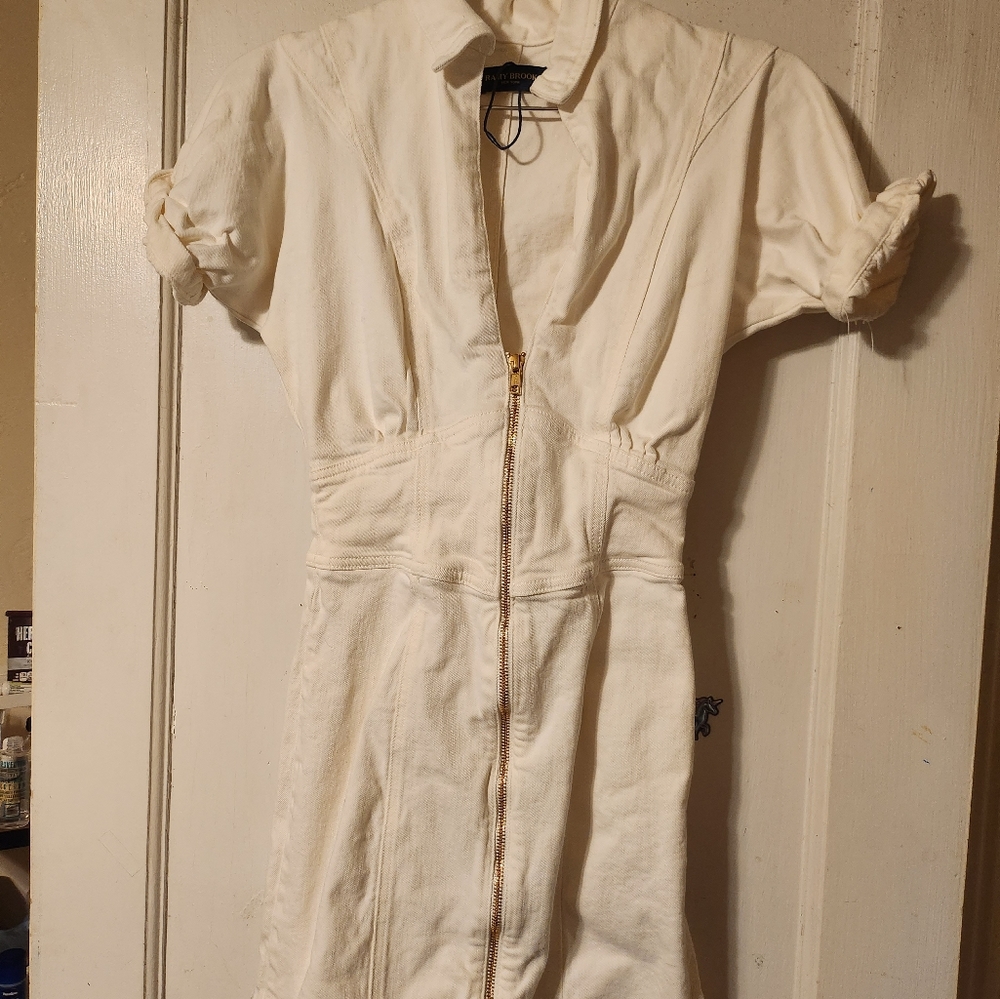 Ramy Brooke White Denim Dress